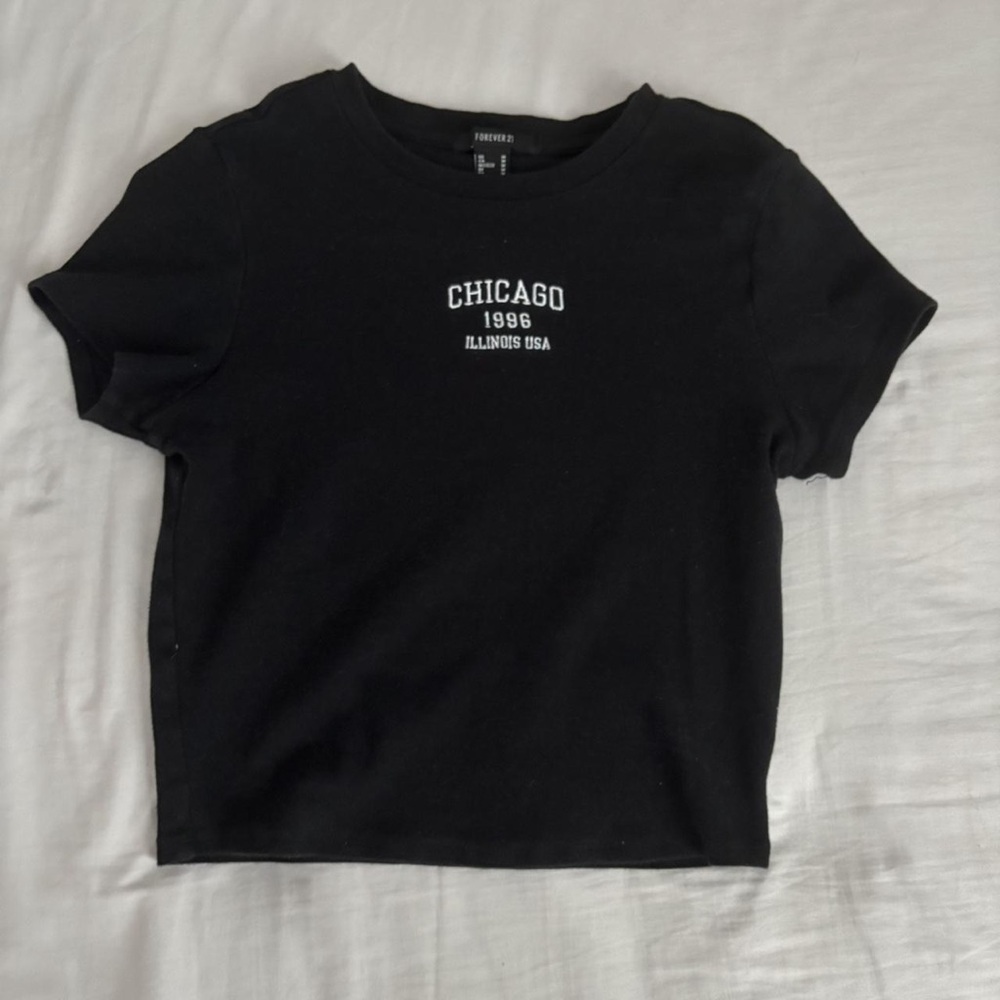 Zara Kids Black Chicago T-Shirt